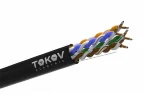 Кабель витая пара U/UTP 4х2х24 AWG кат.5E CCA PE outdoor Fluke tested 305м (м) TOKOV ELECTRIC TKL-C06-U42CCA-5E-305-OD - фото