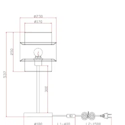 Настольный светильник FR5333TL-01W Лента / Ribbon E27x1 (Белый) FR5333TL-01W
