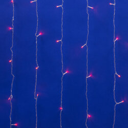 ULD-C2030-240-DTA RED IP20 Занавес светодиодный с контроллером, 3х2м, 240 светодиодов, Красный свет, Провод прозрачный.