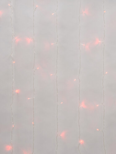 ULD-C2030-240-DTA RED IP20 Занавес светодиодный с контроллером, 3х2м, 240 светодиодов, Красный свет, Провод прозрачный. - фото 3