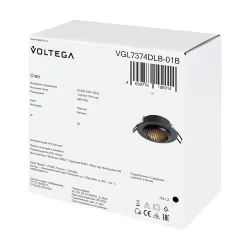Встраиваемый светильник VGL7374DLB-01B - GU10x1 (Черный) VGL7374DLB-01B