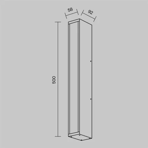 Настенный светильник (бра) Corte 3000K 20Вт IP 65 (Черный) - фото 2
