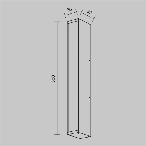Настенный светильник (бра) Corte 3000K 20Вт IP 65 (Черный) - фото 2