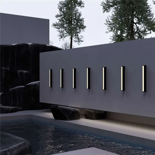 Настенный светильник (бра) Corte 3000K 20Вт IP 65 (Черный) - фото 8