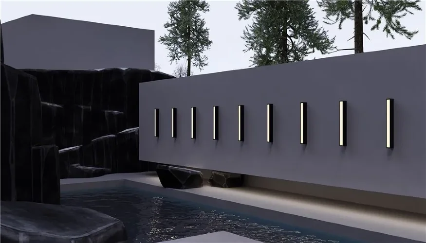 Настенный светильник (бра) Corte 3000K 20Вт IP 65 (Черный) - фото 9