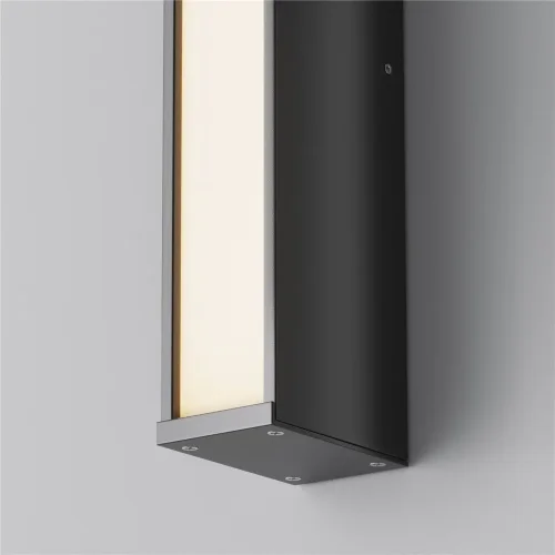 Настенный светильник (бра) Корте / Corte 3000K 20Вт IP 65 (Черный) O571WL-L20B3K - фото 6