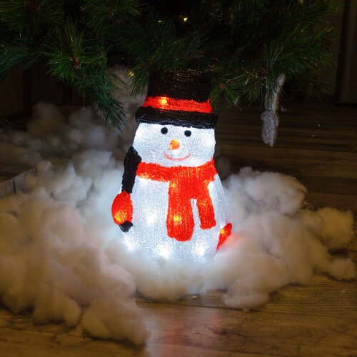 ULD-M1827-030-STA WHITE IP20 SNOWMAN-3 Фигура светодиодная Снеговик-3, 30 светодиодов, размер 18x15x27 см, цвет свечения-белый, IP20. - фото 3