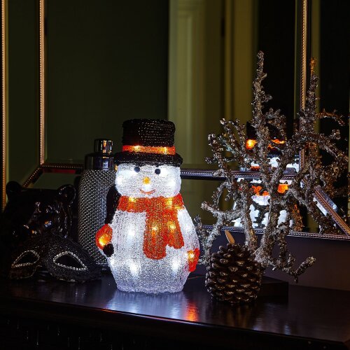 ULD-M1827-030-STA WHITE IP20 SNOWMAN-3 Фигура светодиодная Снеговик-3, 30 светодиодов, размер 18x15x27 см, цвет свечения-белый, IP20. - фото 6