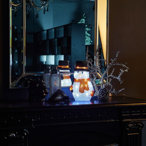 ULD-M1827-030-STA WHITE IP20 SNOWMAN-3 Фигура светодиодная Снеговик-3, 30 светодиодов, размер 18x15x27 см, цвет свечения-белый, IP20. - фото 7