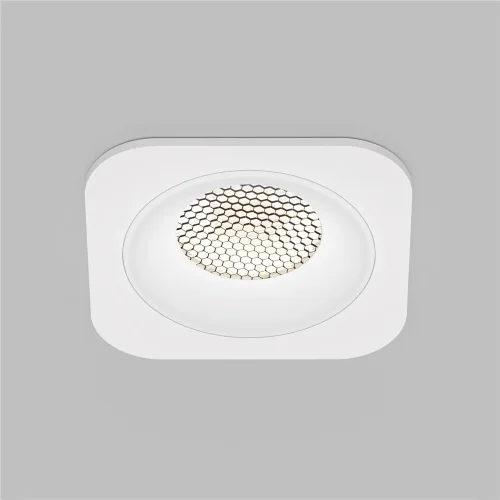 Светильник встраиваемый светодиодный с антибликовой решеткой Tetro 10W 4000K белый IP44 15276/LED - фото