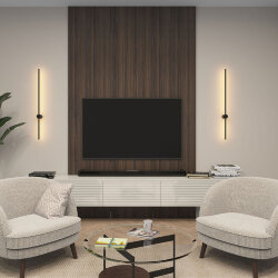 Бра 1000 мм, 3000К, IP20, 12 Вт, черный, алюминий, Denkirs DK5014-BK