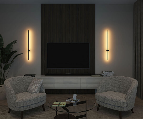 DK5014-BK Бра 1000 мм, 3000К, IP20, 12 Вт, черный, алюминий. Фото 6