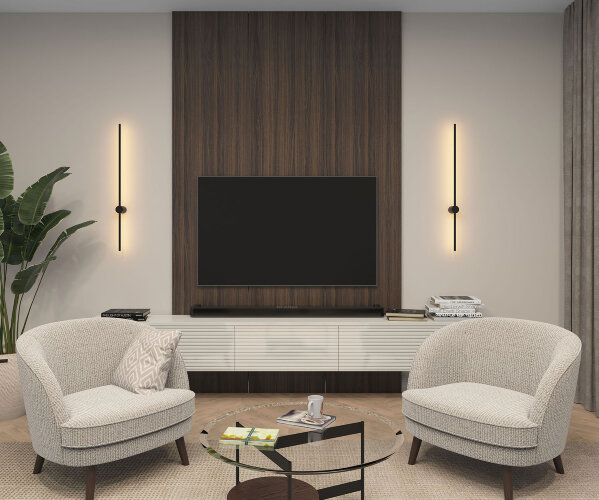 DK5014-BK Бра 1000 мм, 3000К, IP20, 12 Вт, черный, алюминий. Фото 5