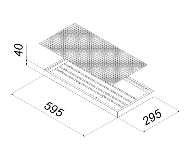 Универсальный офисный светодиодный светильник 40 Вт IP44 595x295x40 мм 6000K Призма - фото 2