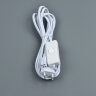 UCX-PT3-L10-300-B WHITE 1 STICKER Провод для подключения светильника ULI-Px к сети 220В, 300 см, 3 контакта, с кнопкой включения, Белый - фото 1