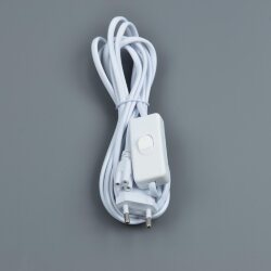 UCX-PT3-L10-300-B WHITE 1 STICKER Провод для подключения светильника ULI-Px к сети 220В, 300 см, 3 контакта, с кнопкой включения, Белый