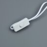 UCX-PT3-L10-300-B WHITE 1 STICKER Провод для подключения светильника ULI-Px к сети 220В, 300 см, 3 контакта, с кнопкой включения, Белый - фото 2