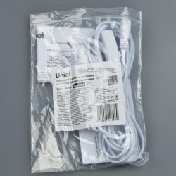 UCX-PT3-L10-300-B WHITE 1 STICKER Провод для подключения светильника ULI-Px к сети 220В, 300 см, 3 контакта, с кнопкой включения, Белый