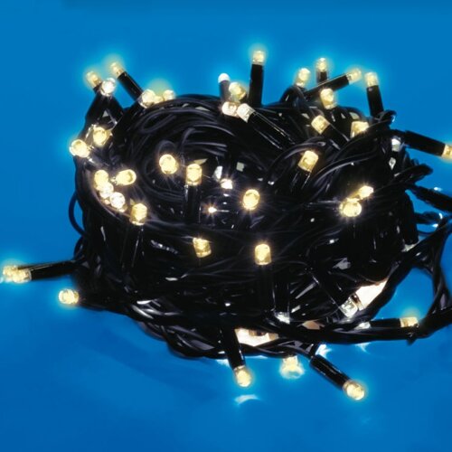 ULD-S1500-150-DBA WARM WHITE IP67 Гирлянда светодиодная, 15м, 150 светодиодов, Теплый белый свет, Провод черный - фото 1