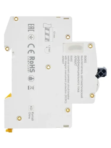 Выключатель автоматический дифференциального тока 2п (1P+N) C 32А 30мА тип AC АВДТ B06S 18мм ARMAT IEK AR-B06S-1N-C32C030 - фото 5