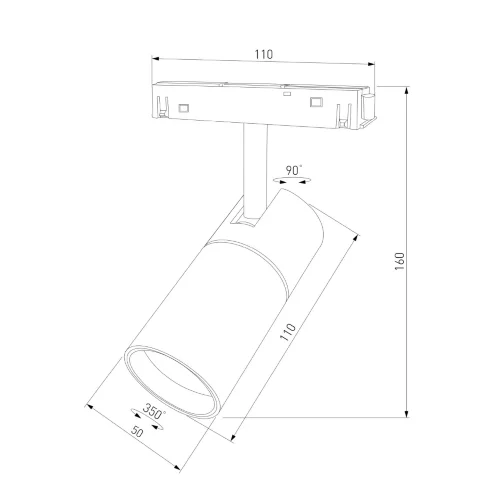 Slim Magnetic R01 Трековый светильник 6W 3000K (черный) 85011/01 85011/01 - фото 10