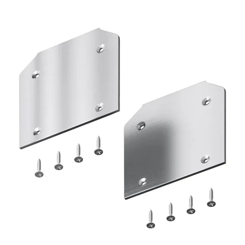 Заглушка торцевая к профилю, 2шт (Серебро) - фото