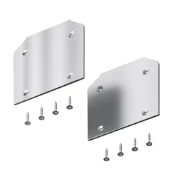 Заглушка торцевая к профилю, 2шт (Серебро)