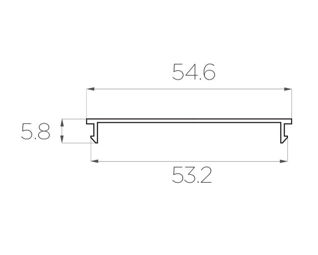 Рассеиватель поликарбонатный для профиля LC-LRM-M55-6 матовый - фото 2