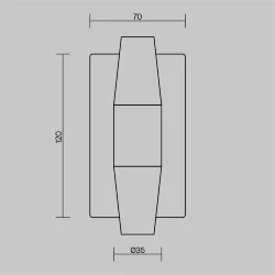 Настенный светильник (бра) Arana 3000К 6Вт (Латунь)