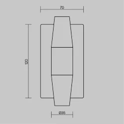 Настенный светильник (бра) Арана / Arana 3000К 6Вт (Латунь) MOD401WL-L6BS3K