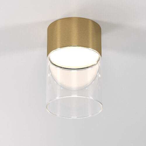 Светильник потолочный светодиодный 10W 4000К латунь/прозрачный - Фото 2