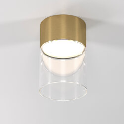 Светильник потолочный светодиодный 10W 4000К латунь/прозрачный 25047/LED (064707)