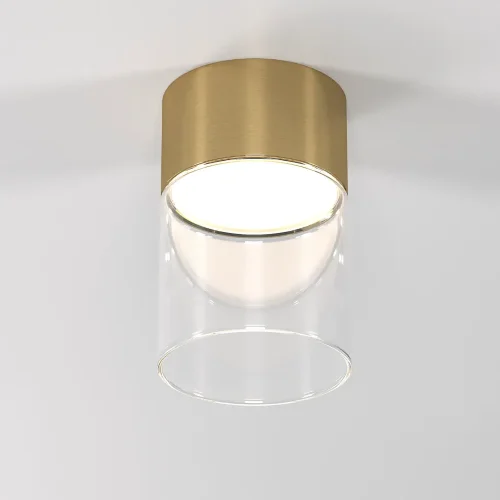 Светильник потолочный светодиодный 10W 4000К латунь/прозрачный 25047/LED - фото 2