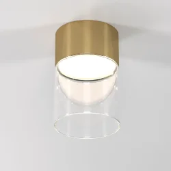 Светильник потолочный светодиодный 10W 4000К латунь/прозрачный 25047/LED (064707)