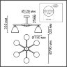 Люстра потолочная «LUMION» 8095/6C, серия: COLANGE (крепление на планке). Фото 3.