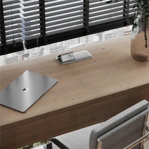 W1171160/ Модульная розетка с заземлением и шторками 45*45  (белый) W1171160 - фото 4