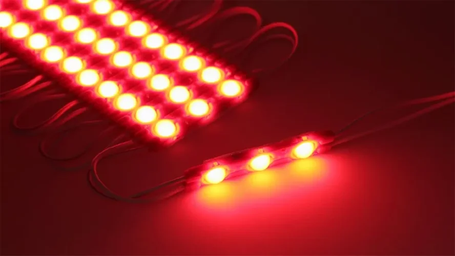 Светодиодный модуль 3 led 6011 MOD88 (1,5W, 12V, red, IP65) - фото I