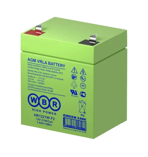 Аккумулятор 12В 5.6А.ч WBR HR1221W F2 WBR - фото
