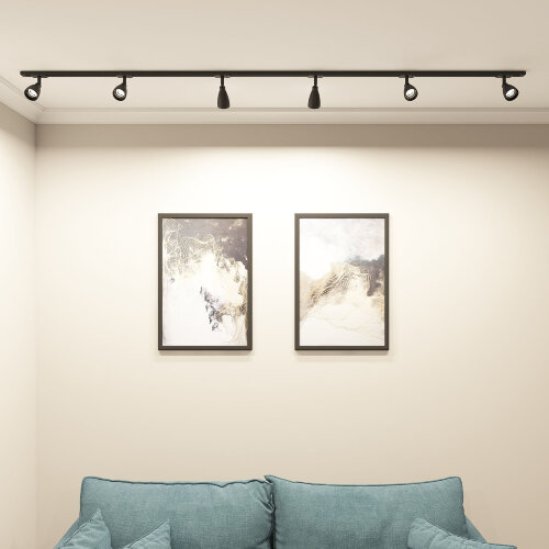 DK6050-BK Трековый светильник IP 20, 15 Вт, GU10, черный, алюминий, пластик. Фото 5