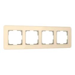 Рамка из стекла на 4 поста Elite айвори W0042443