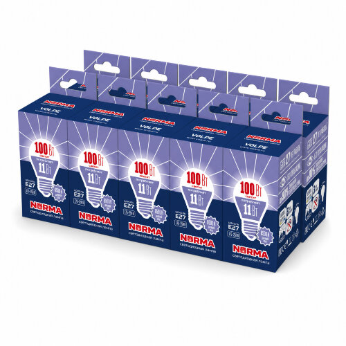 LED-G45-11W-DW-E27-FR-NR SET10 Лампа светодиодная, Форма шар, матовая, Серия Norma, Дневной белый свет 6500K, Упаковка 10 штук - фото 1