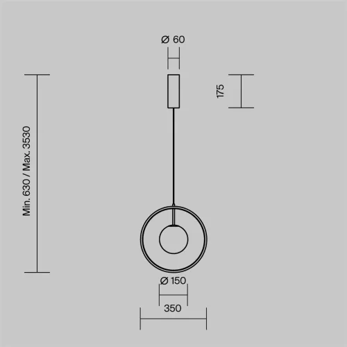 Подвесной светильник Paparazzi 3000K 12Вт (Золото) - фото 6