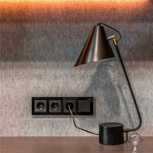 Розетка с заземлением, безвинтовой зажим (черный матовый) W1171308 - фото 9