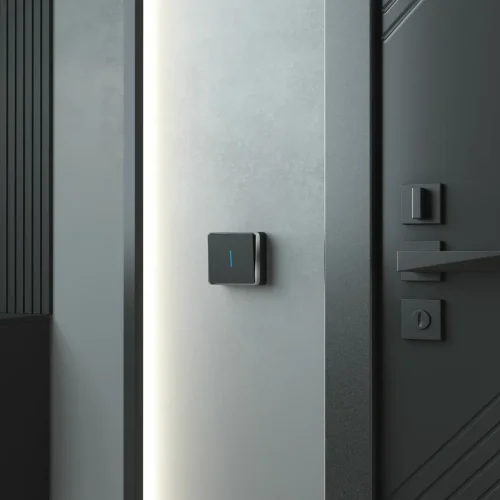 Выключатель одноклавишный с подсветкой Gallant черный/хром W5010135 - фото 2