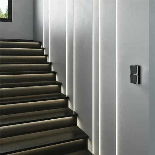 Выключатель одноклавишный с подсветкой Gallant черный/хром W5010135 - фото 3