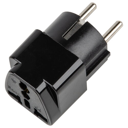 S-GES1-10S BLACK Переходник сетевой, 10А, 2500Вт, с заземлением, Черный - фото 3