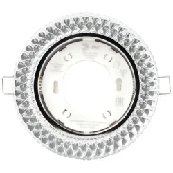 Светильник светодиодный точечный DK LD23 SL/WH GX53 декор со светодиод. подсветкой прозр. ЭРА Б0029627