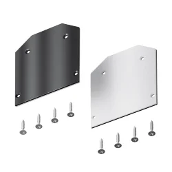 Заглушка торцевая к профилю TRA034MP-2S-1, черный/белый 2 штуки в упаковке. (Белый)