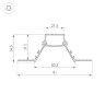 Профиль COMFORT21-V-FANTOM-2000 BLACK (Arlight, Алюминий) 052544 - фото 3