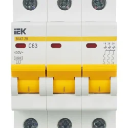 Выключатель автоматический модульный 3п C 63А 4.5кА ВА47-29 KARAT IEK MVA20-3-063-C